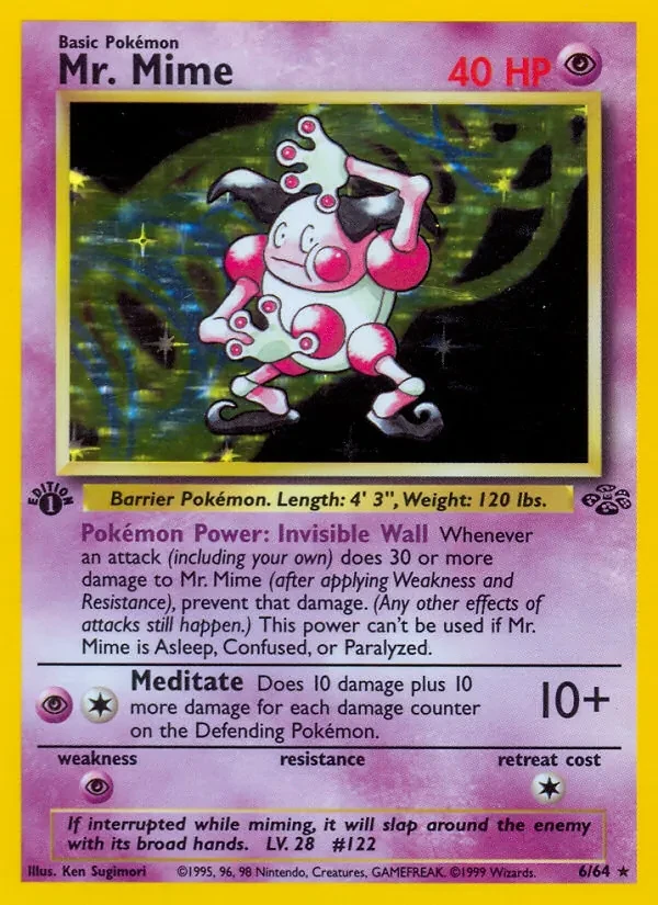 Mr. Mime 6/64 Jungle Pokémon card