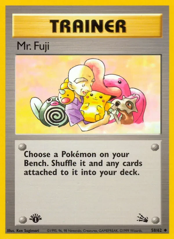 Mr. Fuji 58/62 Fossil Pokémon card