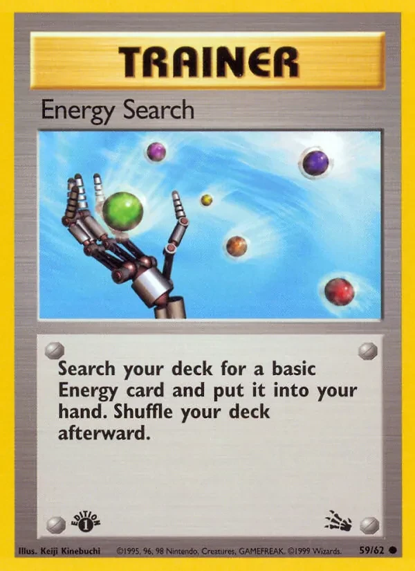 Energy Search 59/62 Fossil Pokémon card
