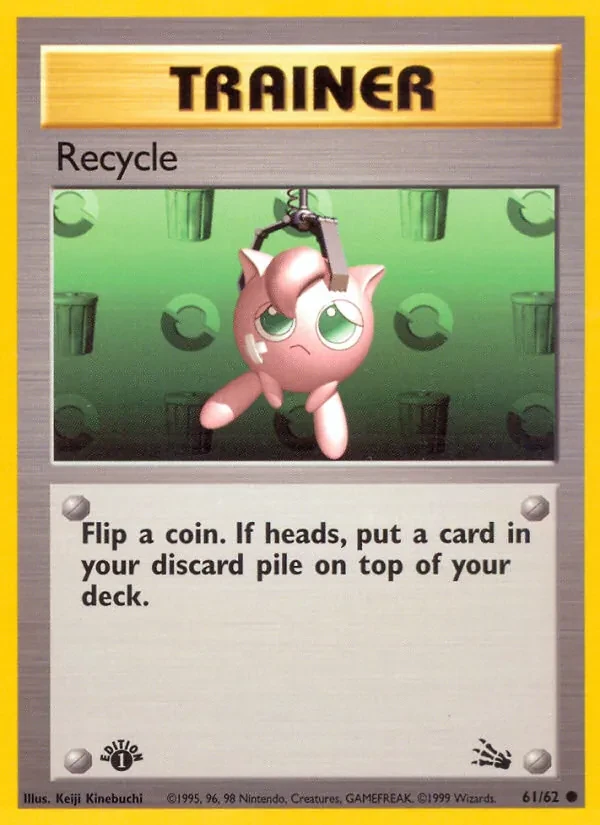 Recycle 61/62 Fossil Pokémon card