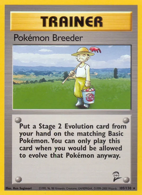 Pokémon Breeder 105/130 Base Set 2 Pokémon card