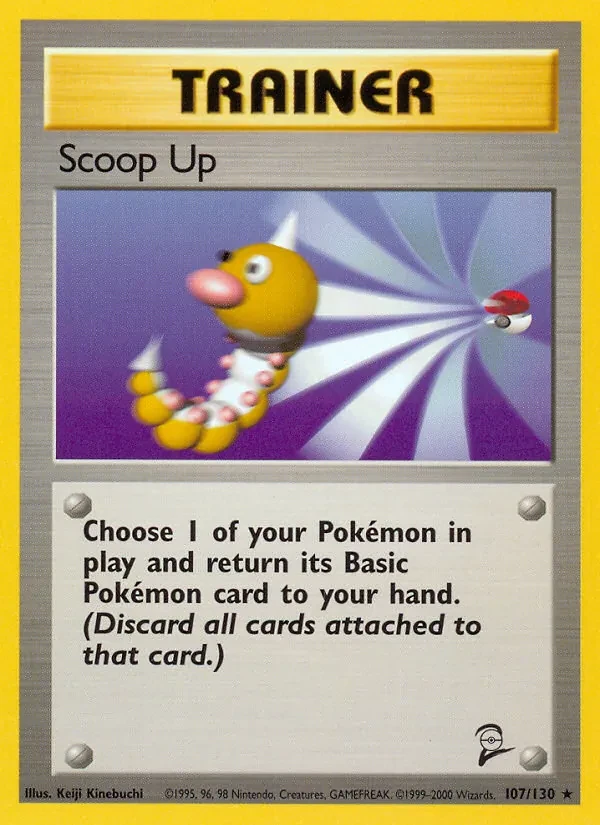 Scoop Up 107/130 Base Set 2 Pokémon card
