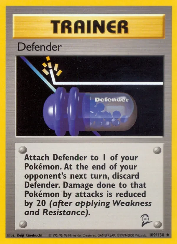 Defender 109/130 Base Set 2 Pokémon card