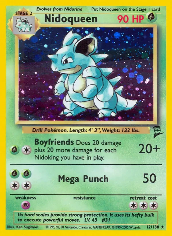 Nidoqueen 12/130 Base Set 2 Pokémon card