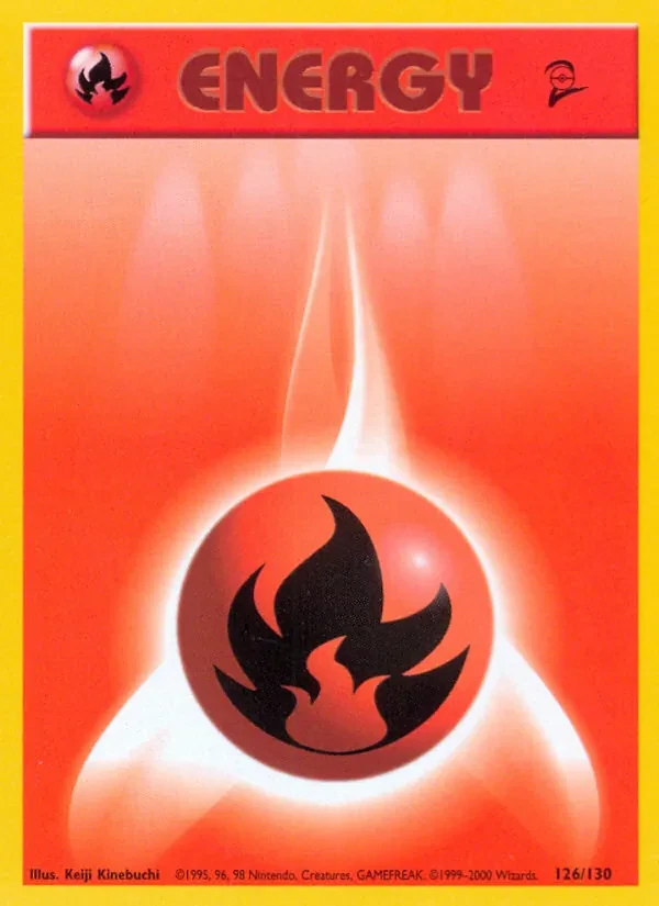 Fire Energy 126/130 Base Set 2 Pokémon Karte
