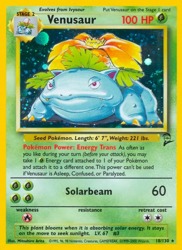 Venusaur 18/130 Base Set 2 Pokémon card