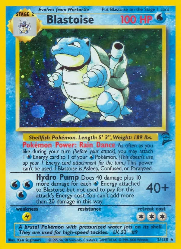 Blastoise 2/130 Base Set 2 Pokémon Karte