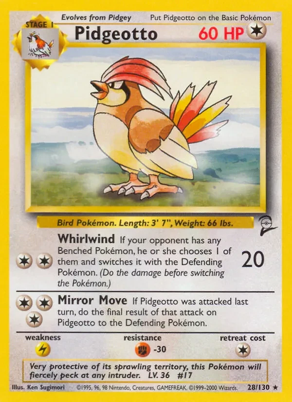 Pidgeotto 28/130 Base Set 2 Pokémon Karte