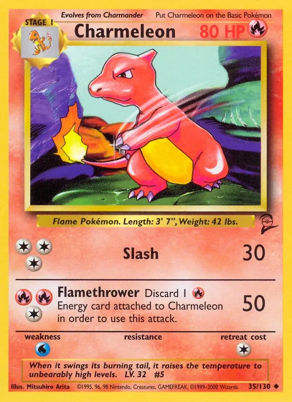 Charmeleon 35/130 Base Set 2 Pokémon Karte
