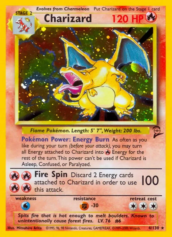 Charizard 4/130 Base Set 2 Pokémon card