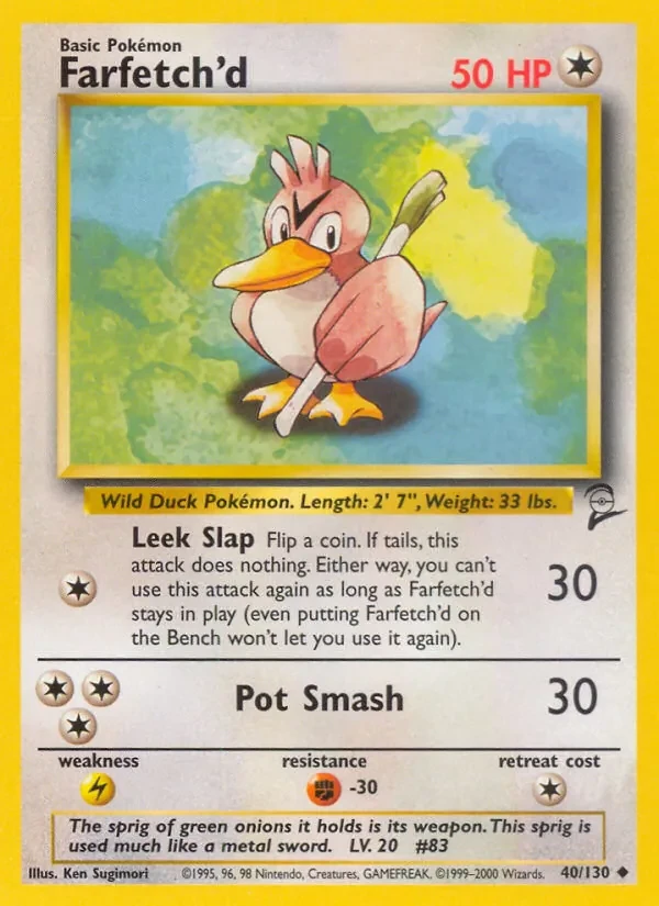 Farfetch'd 40/130 Base Set 2 Pokémon kaart