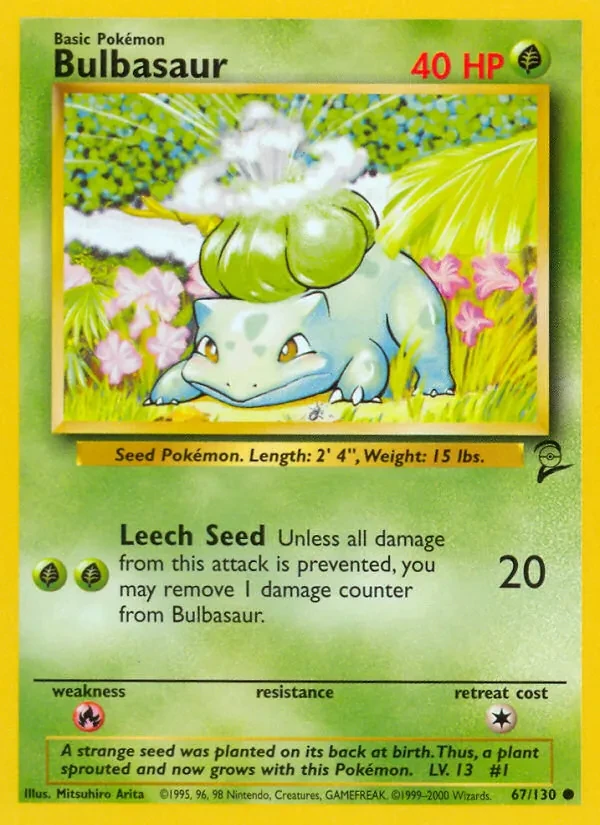 Bulbasaur 67/130 Base Set 2 Pokémon card