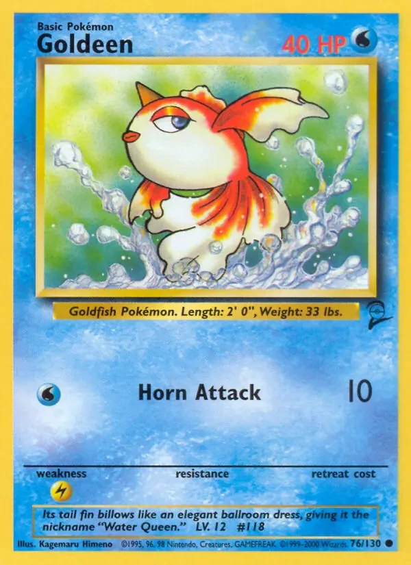 Goldeen 76/130 Base Set 2 Pokémon card