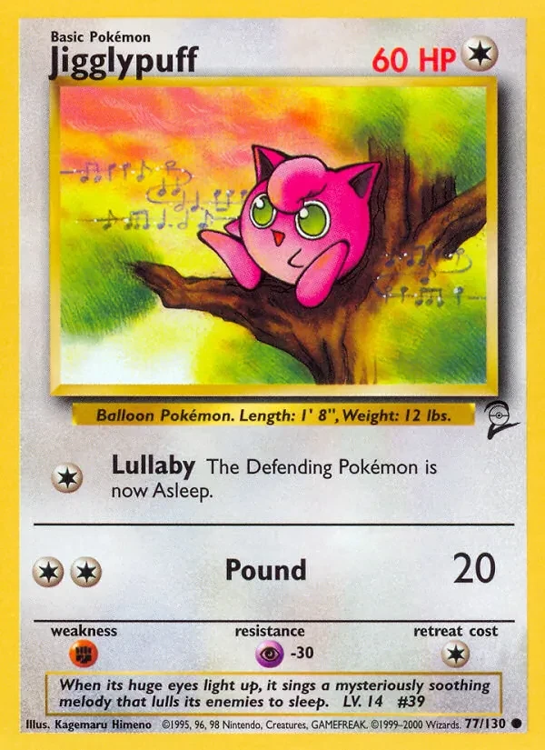Jigglypuff 77/130 Base Set 2 Pokémon Karte