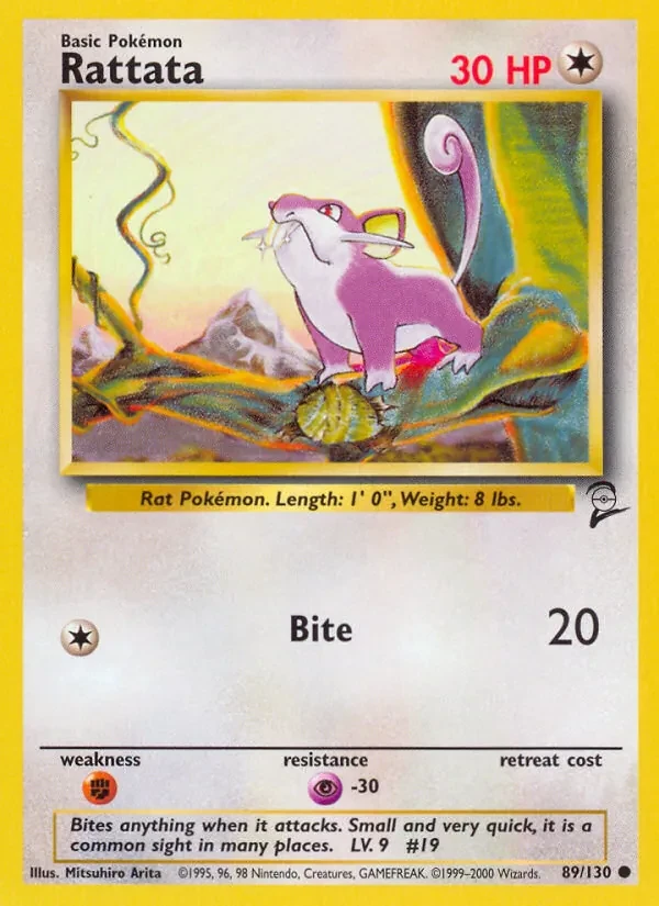 Rattata 89/130 Base Set 2 Pokémon Karte