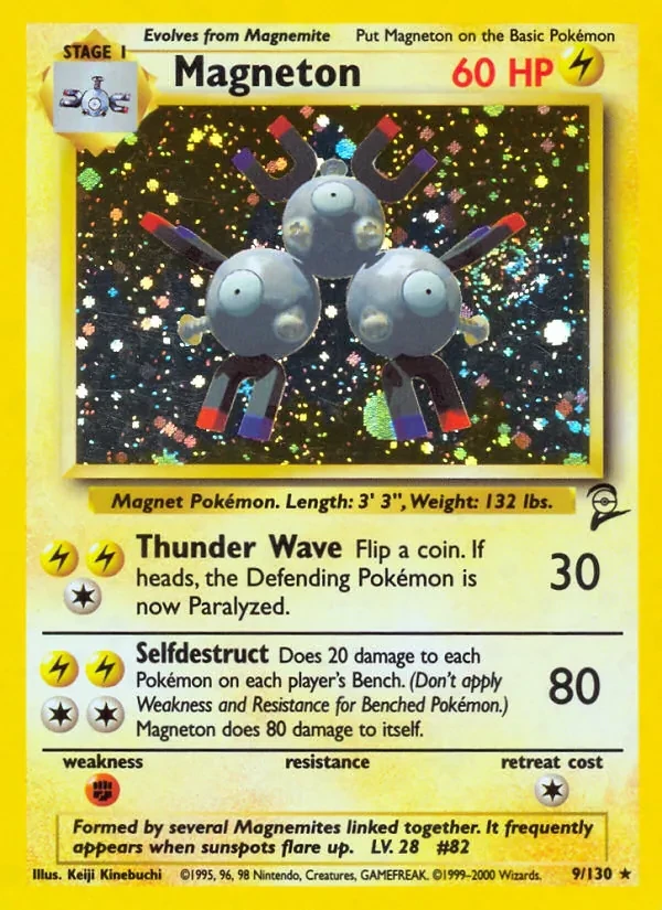 Magneton 9/130 Base Set 2 Pokémon Karte