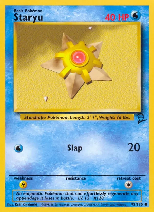 Staryu 95/130 Base Set 2 Pokémon card