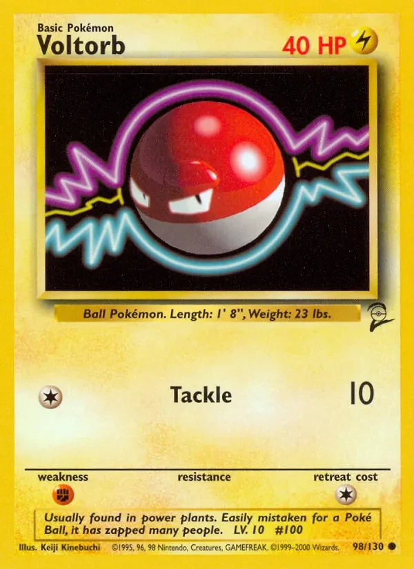 Voltorb 98/130 Base Set 2 Pokémon Karte
