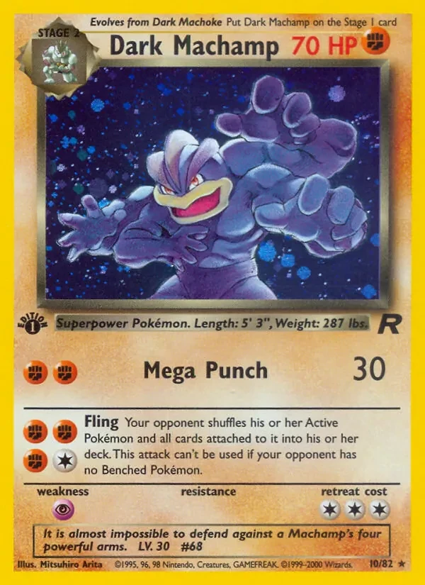 Dark Machamp 10/82 Team Rocket Pokémon card