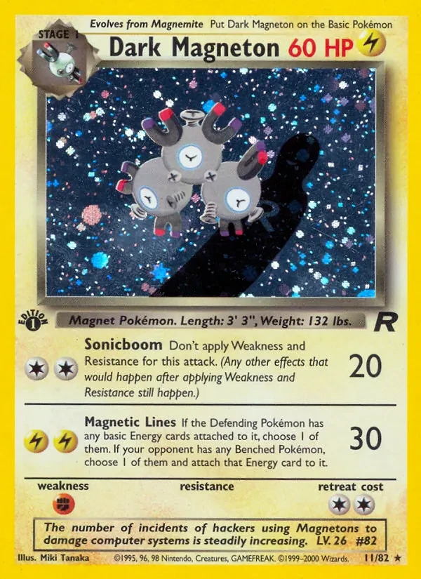 Dark Magneton 11/82 Team Rocket Pokémon card