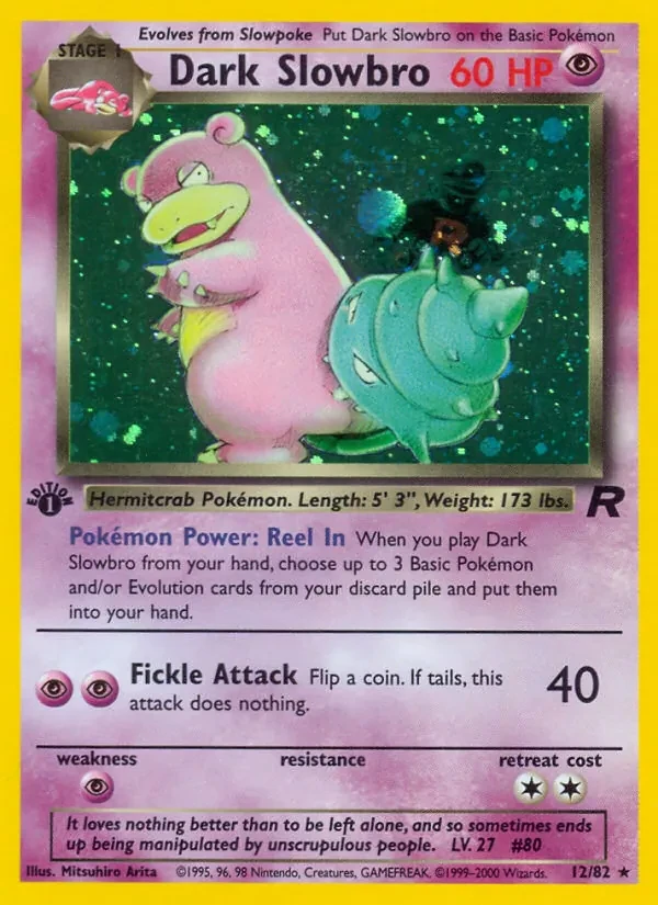 Dark Slowbro 12/82 Team Rocket Pokémon Karte