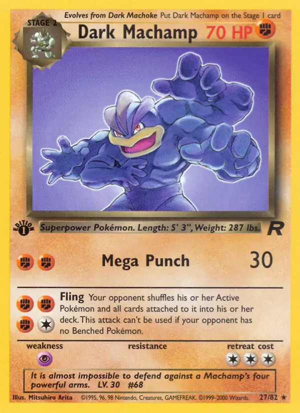 Dark Machamp 27/82 Team Rocket Pokémon card