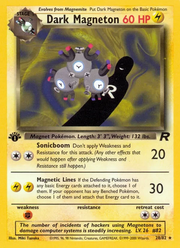 Dark Magneton 28/82 Team Rocket Pokémon card