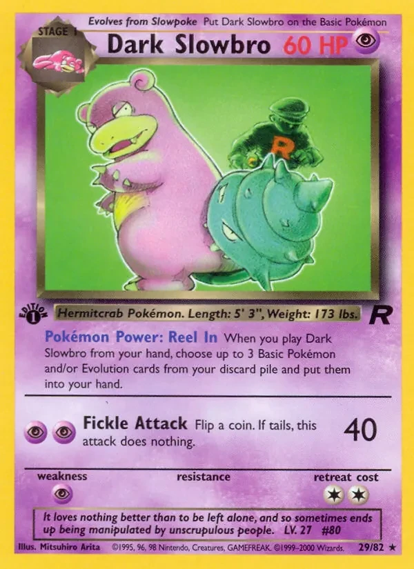 Dark Slowbro 29/82 Team Rocket Pokémon card