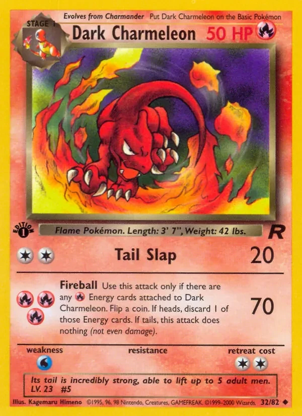 Dark Charmeleon 32/82 Team Rocket Pokémon card