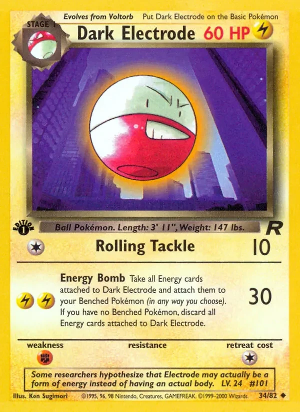 Dark Electrode 34/82 Team Rocket Pokémon card