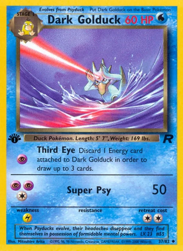 Dark Golduck 37/82 Team Rocket Pokémon card
