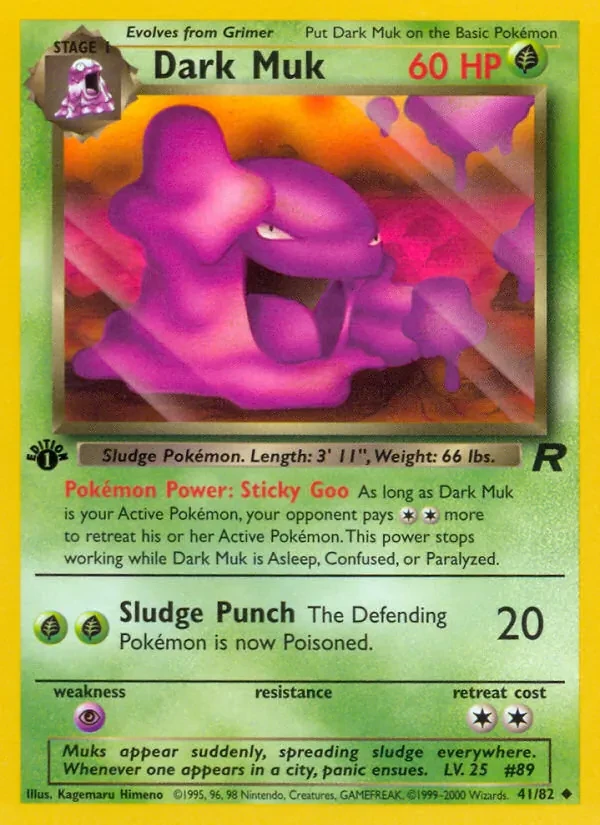Dark Muk 41/82 Team Rocket Pokémon card