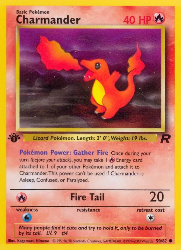 Carte Pokémon Charmander 50/82 Team Rocket