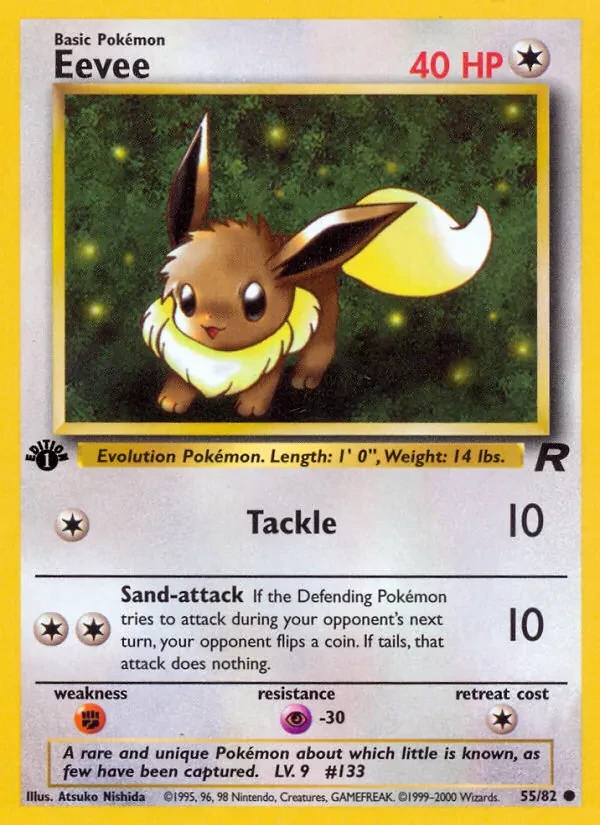 Carte Pokémon Eevee 55/82 Team Rocket
