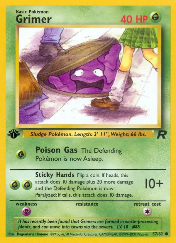 Grimer 57/82 Team Rocket Pokémon card
