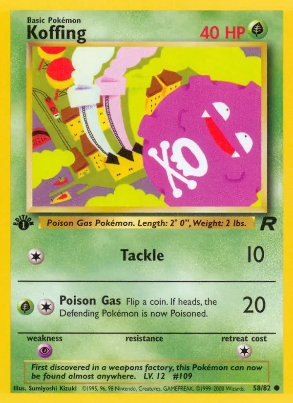 Carta Pokémon Koffing 58/82 Team Rocket