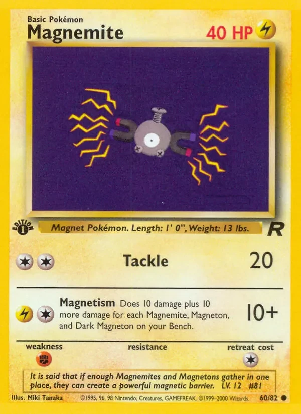 Magnemite 60/82 Team Rocket Pokémon card