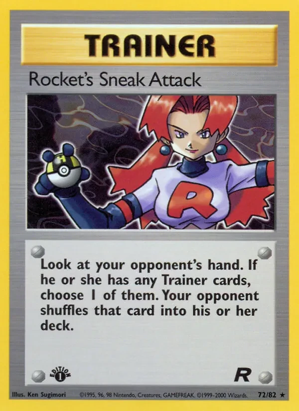 Rocket's Sneak Attack 72/82 Team Rocket Pokémon card