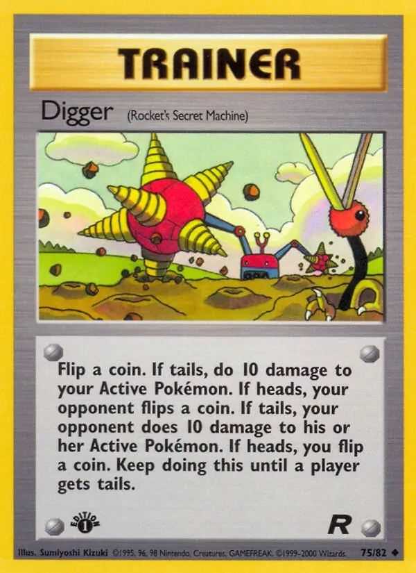 Digger 75/82 Team Rocket Pokémon card