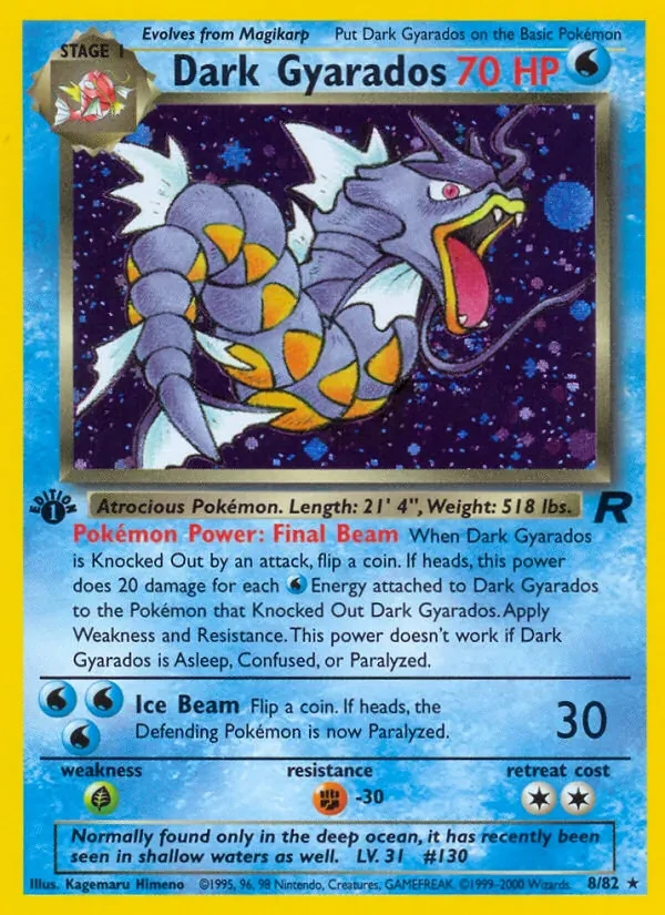 Dark Gyarados 8/82 Team Rocket Pokémon card