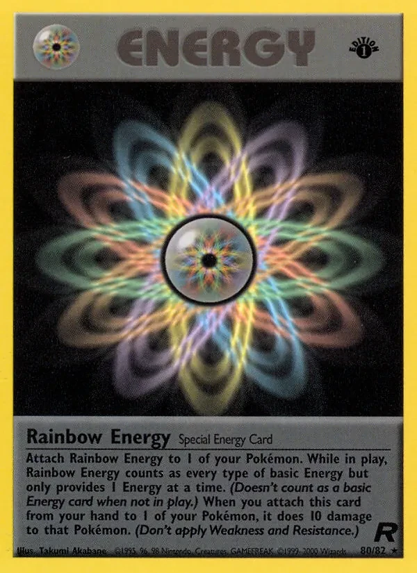 Rainbow Energy 80/82 Team Rocket Pokémon card