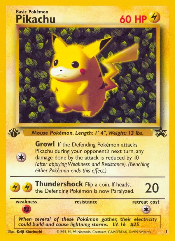 Pikachu 1/53 Wizards Black Star Promos Pokémon card