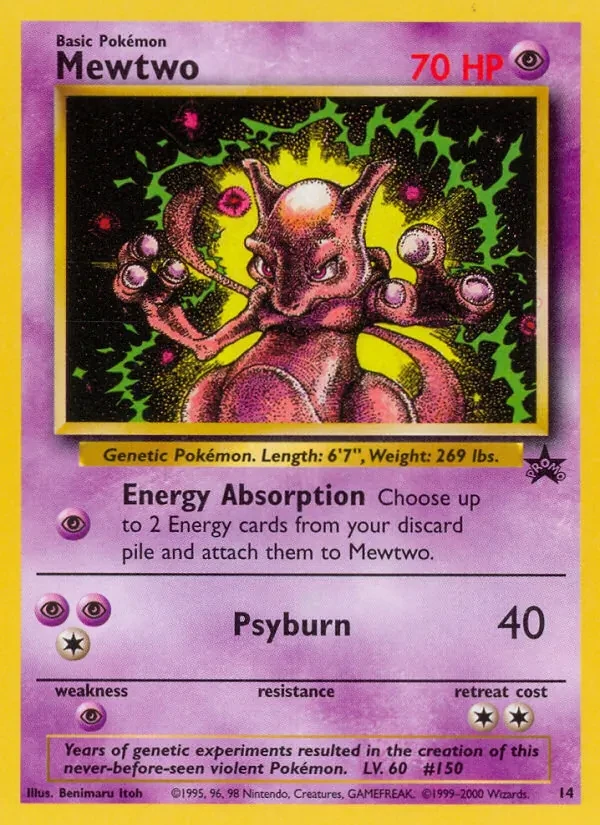 Mewtwo 14/53 Wizards Black Star Promos Pokémon card