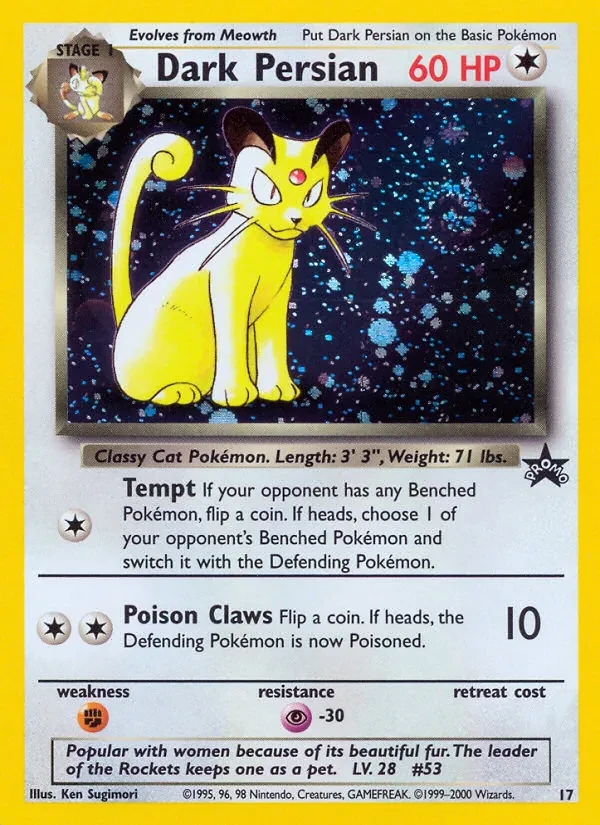 Dark Persian 17/53 Wizards Black Star Promos Pokémon card