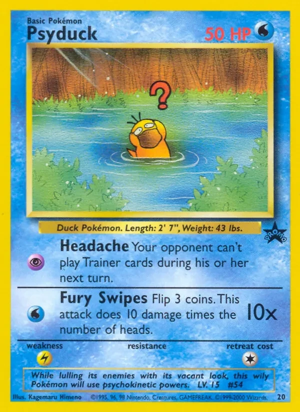 Psyduck 20/53 Wizards Black Star Promos Pokémon card