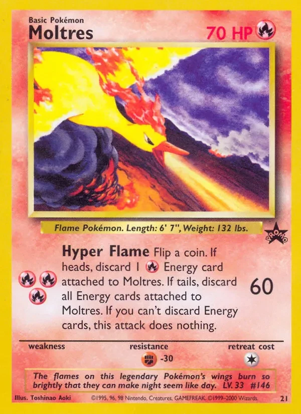 Moltres 21/53 Wizards Black Star Promos Pokémon card