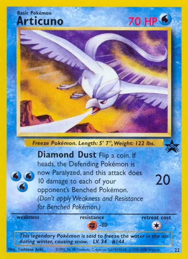 Articuno 22/53 Wizards Black Star Promos Pokémon card