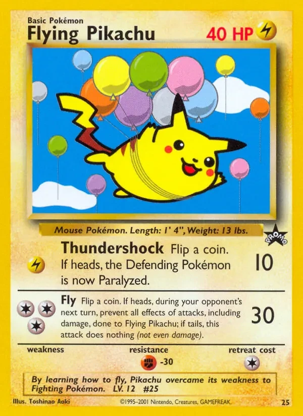 Flying Pikachu 25/53 Wizards Black Star Promos Pokémon card