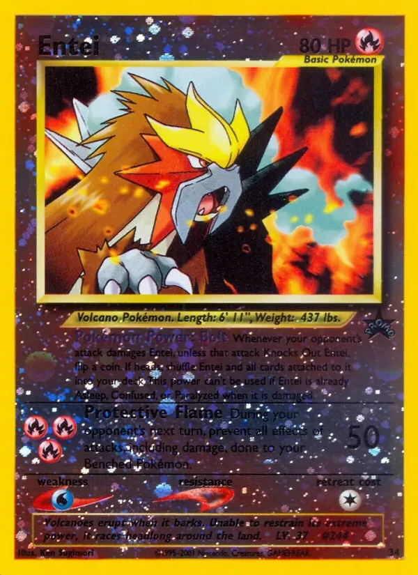 Entei 34/53 Wizards Black Star Promos Pokémon card