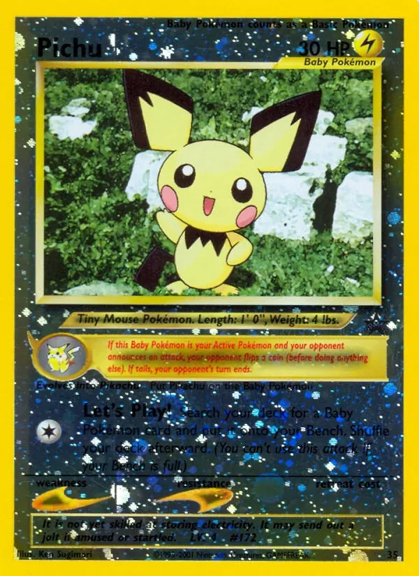 Pichu 35/53 Wizards Black Star Promos Pokémon Karte